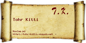 Tohr Kitti névjegykártya